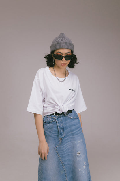 "Who Are You?" Ladies Tee basic white